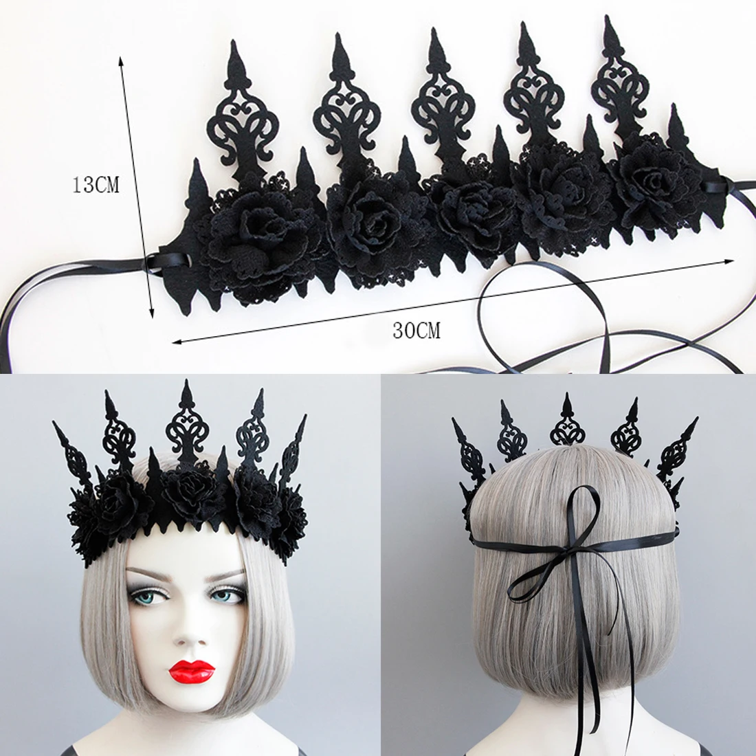 Popular Dark Gothic Wind Black Crown Halloween Cos Makeup Masquerade Performance Photo Garland Headband Novelty Headwear
Popular Dark Gothic Wind Black Crown Halloween Cos Makeup Masquerade Performance Photo Garland Headband Novelty Headwear