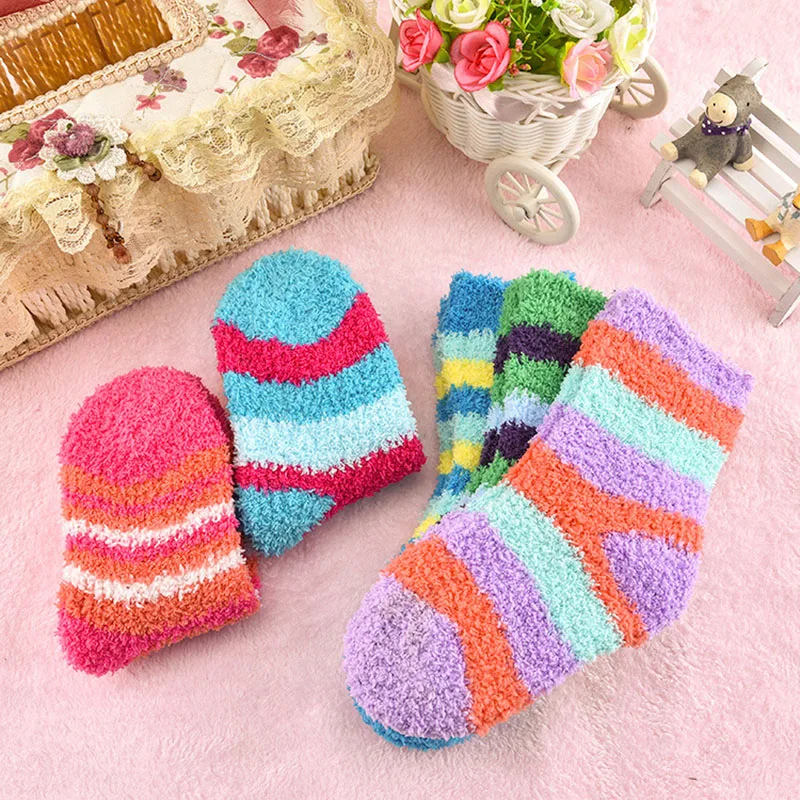 Candy Color Striped Baby Socks Coral Fleece Warm Winter Socks Soft Thicken Warmer Kids Socks
Candy Color Striped Baby Socks Coral Fleece Warm Winter Socks Soft Thicken Warmer Kids Socks