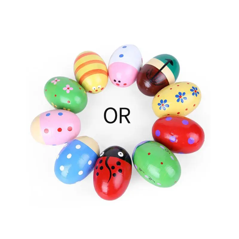 Wood Sand Eggs Easter Percussion Musical Instruments Kids Early Educational Toys Children Intelligence Development Gift 'zt
Wood Sand Eggs Easter Percussion Musical Instruments Kids Early Educational Toys Children Intelligence Development Gift 'zt