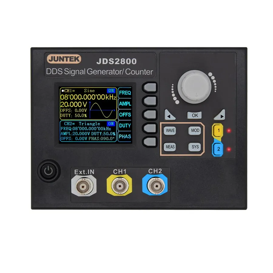 JDS2800 60M 60 МГц генератор сигналов с цифровым управлением двухканальный DDS