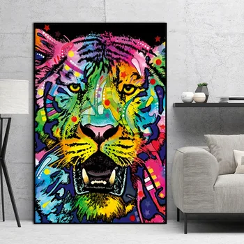 GOODECOR Abstract Animal Wall Art Colorful Tiger Canvas Painting Print Poster Art for Living Room Wall Picture Home Decor
GOODECOR Abstract Animal Wall Art Colorful Tiger Canvas Painting Print Poster Art for Living Room Wall Picture Home Decor