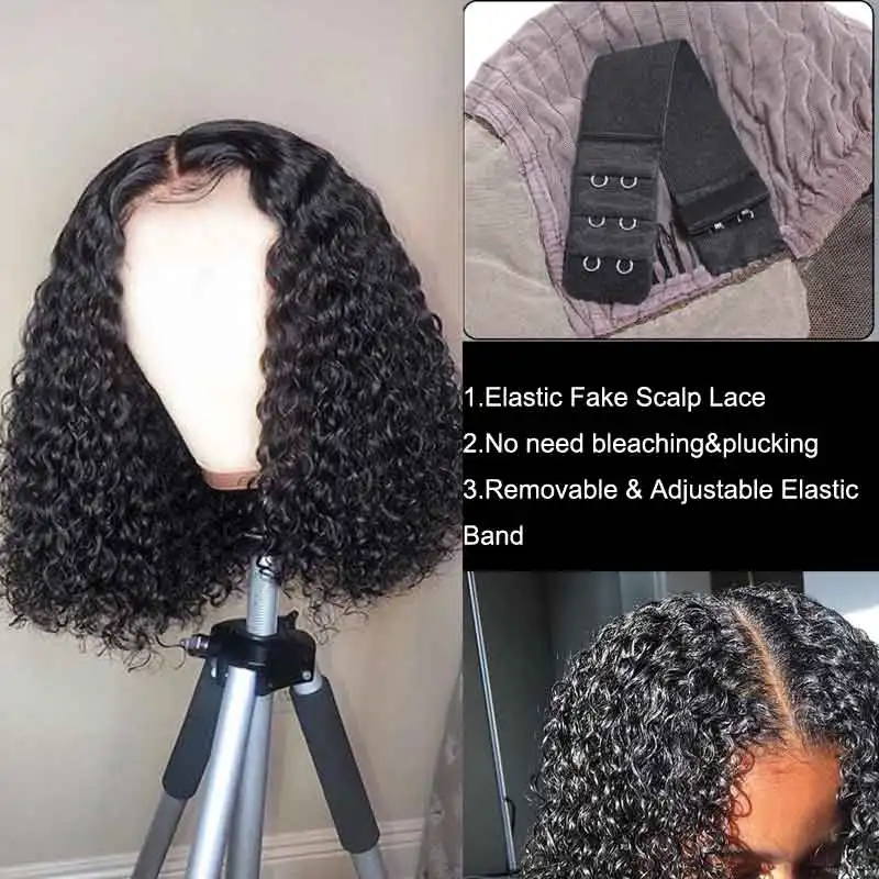 Bleached Knots Fake Scalp Wig Deep Part Curly 13x6 Lace Front Human Hair Wigs PrePlucked Brazilian Remy Short bob pixie Cut Wig
Bleached Knots Fake Scalp Wig Deep Part Curly 13x6 Lace Front Human Hair Wigs PrePlucked Brazilian Remy Short bob pixie Cut Wig