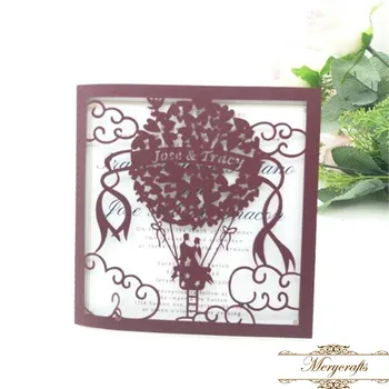 Wine red pearl laser cut balloon luxury wedding invitations from Mery brand crafts
Wine red pearl laser cut balloon luxury wedding invitations from Mery brand crafts