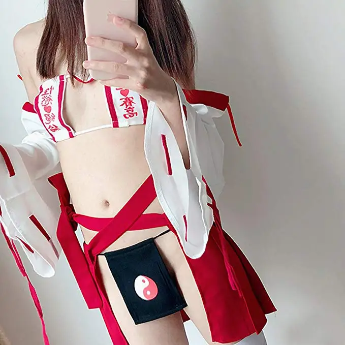 Womens Japanese Witch Cosplay Lingerie Anime Fancy Uniform Sexy Strappy Bikini Lingerie Set
Womens Japanese Witch Cosplay Lingerie Anime Fancy Uniform Sexy Strappy Bikini Lingerie Set
