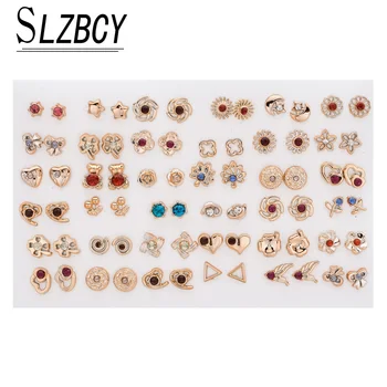 SLZBCY Gold Silver Color Mix Model Crystal Stud Earrings Set for Flower Triangle Shaped Earring Girl Kid Jewelry 36 Pairs/Lot
SLZBCY Gold Silver Color Mix Model Crystal Stud Earrings Set for Flower Triangle Shaped Earring Girl Kid Jewelry 36 Pairs/Lot