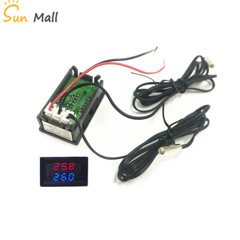 DC 4-28V Precision Red Blue Dual Display Digital Thermometer NTC Waterproof Metal Probe Digital Thermometer R25 Drop ship
DC 4-28V Precision Red Blue Dual Display Digital Thermometer NTC Waterproof Metal Probe Digital Thermometer R25 Drop ship