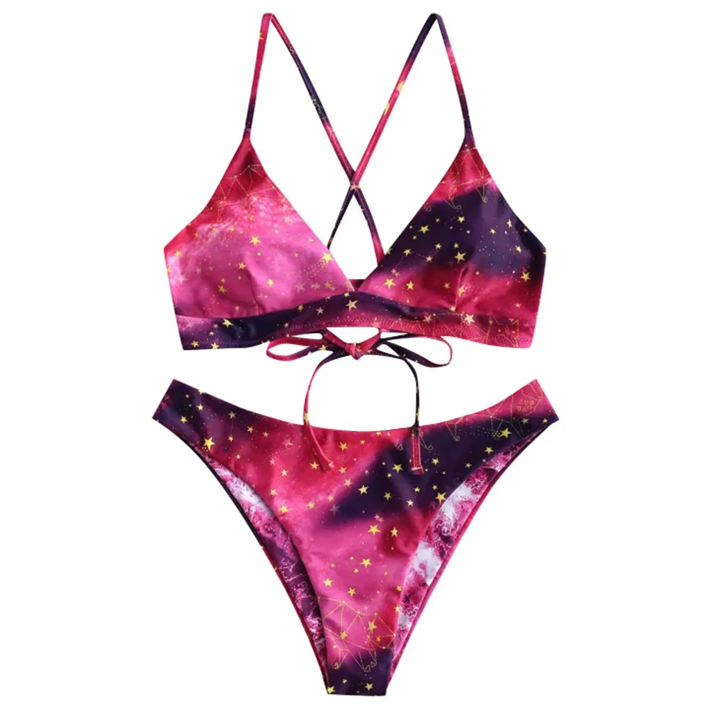 Stylish Ladies' Separate Bather Swimwear Sexy Swimsuits Suspender Star Gradual Fantasy Printed Bikini Pure-color Swim Suits
Stylish Ladies' Separate Bather Swimwear Sexy Swimsuits Suspender Star Gradual Fantasy Printed Bikini Pure-color Swim Suits