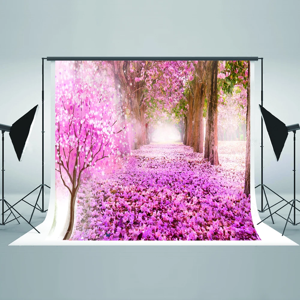 

KATE 10X10FT Japanese Pink Photographic Background Cherry Blossoms Tree Backgrounds For Photo Studio Flower Cotton Backdrop