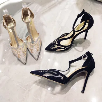 elegant woman high heel pointed toe Rhinestone mesh dress shoes pointed toe black high heel stilettos woman party high heel shoe
elegant woman high heel pointed toe Rhinestone mesh dress shoes pointed toe black high heel stilettos woman party high heel shoe