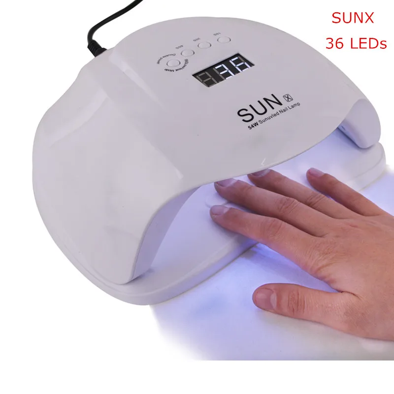 SUNX 48W 54W Nail Dryer UV LED Nail Lamp Gel Polish Curing Lamp with Bottom 30s/60s Timer LCD Display Lamp for Nail Dryer
SUNX 48W 54W Nail Dryer UV LED Nail Lamp Gel Polish Curing Lamp with Bottom 30s/60s Timer LCD Display Lamp for Nail Dryer
