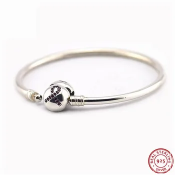 New Arrival Valentines Day Gift Pink Ribbon Clasp Bangles Bracelets for Women Silver 925 Jewelry Wholesale Hot Sale FLB019
New Arrival Valentines Day Gift Pink Ribbon Clasp Bangles Bracelets for Women Silver 925 Jewelry Wholesale Hot Sale FLB019