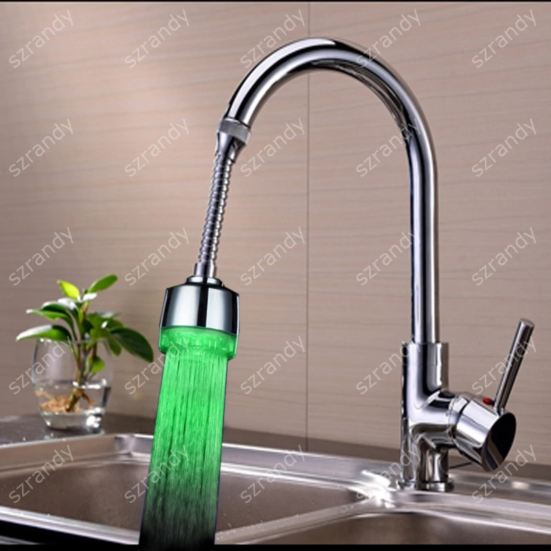360 degree LED Water Faucet Stream Light 3 Colors Changing Glow Shower Tap Head Kitchen Temperature Sensor Aerator
360 degree LED Water Faucet Stream Light 3 Colors Changing Glow Shower Tap Head Kitchen Temperature Sensor Aerator
