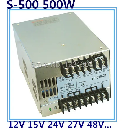 LED single phase output switching power supply S-500,500W AC input, output voltage 12V, 15V, 24V, 27V, 48V.. transformer
LED single phase output switching power supply S-500,500W AC input, output voltage 12V, 15V, 24V, 27V, 48V.. transformer