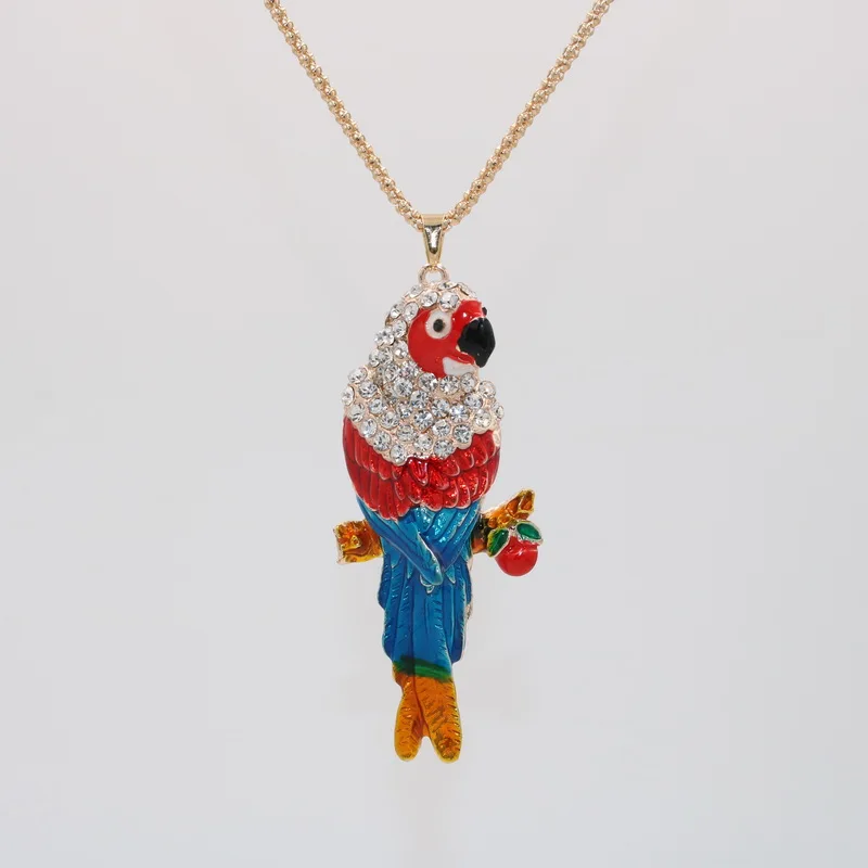 Parrot Sweater Bead Necklace Jewelry Crystal Women Long Necklace Pendants Rhinestone Chain Christmas Valentine's Gift
Parrot Sweater Bead Necklace Jewelry Crystal Women Long Necklace Pendants Rhinestone Chain Christmas Valentine's Gift