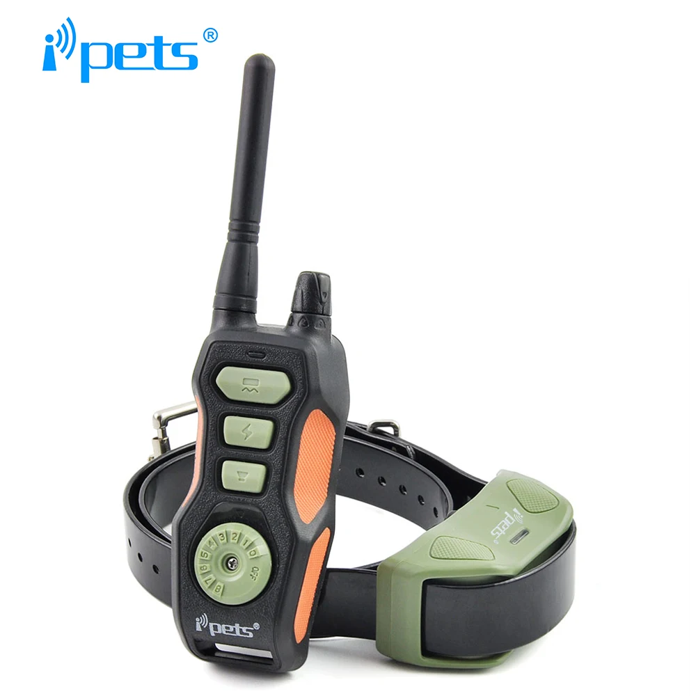 

Ipets 618-1 New arrival! Dog shock collar bright color Remote 600M Waterproof and Rechargeable electric collar for dogs