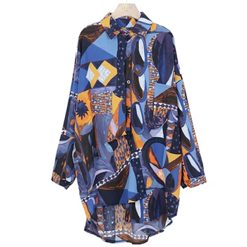 2019 Vintage Medium Long Print Shirts Women Long Sleeve Turn-down Collar Chiffon Shirt Casual Streetwear Thin Loose Blouse Tops
2019 Vintage Medium Long Print Shirts Women Long Sleeve Turn-down Collar Chiffon Shirt Casual Streetwear Thin Loose Blouse Tops