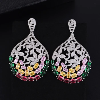 Siscathy Brand 60*36mm Fashion Luxury Water Drop Earrings 3Colors Cubic Zirconia Bridal Wedding Earrings For Women Jewellry
Siscathy Brand 60*36mm Fashion Luxury Water Drop Earrings 3Colors Cubic Zirconia Bridal Wedding Earrings For Women Jewellry