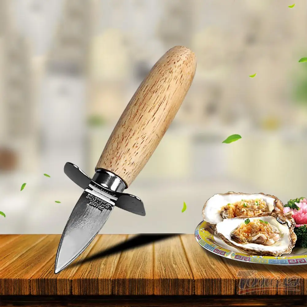 1pc Stainless Steel Wooden Handle Oyster Knife Sharp-edged Shucker Shell Seafood Opener Tool Multifunction Utility Kitchen Tools
1pc Stainless Steel Wooden Handle Oyster Knife Sharp-edged Shucker Shell Seafood Opener Tool Multifunction Utility Kitchen Tools