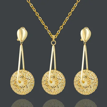 Liffly African Fashion Round Shape Design Gold Jewelry Sets Necklace Earrings for Women Bride Wedding Party Gift Accessories
Liffly African Fashion Round Shape Design Gold Jewelry Sets Necklace Earrings for Women Bride Wedding Party Gift Accessories