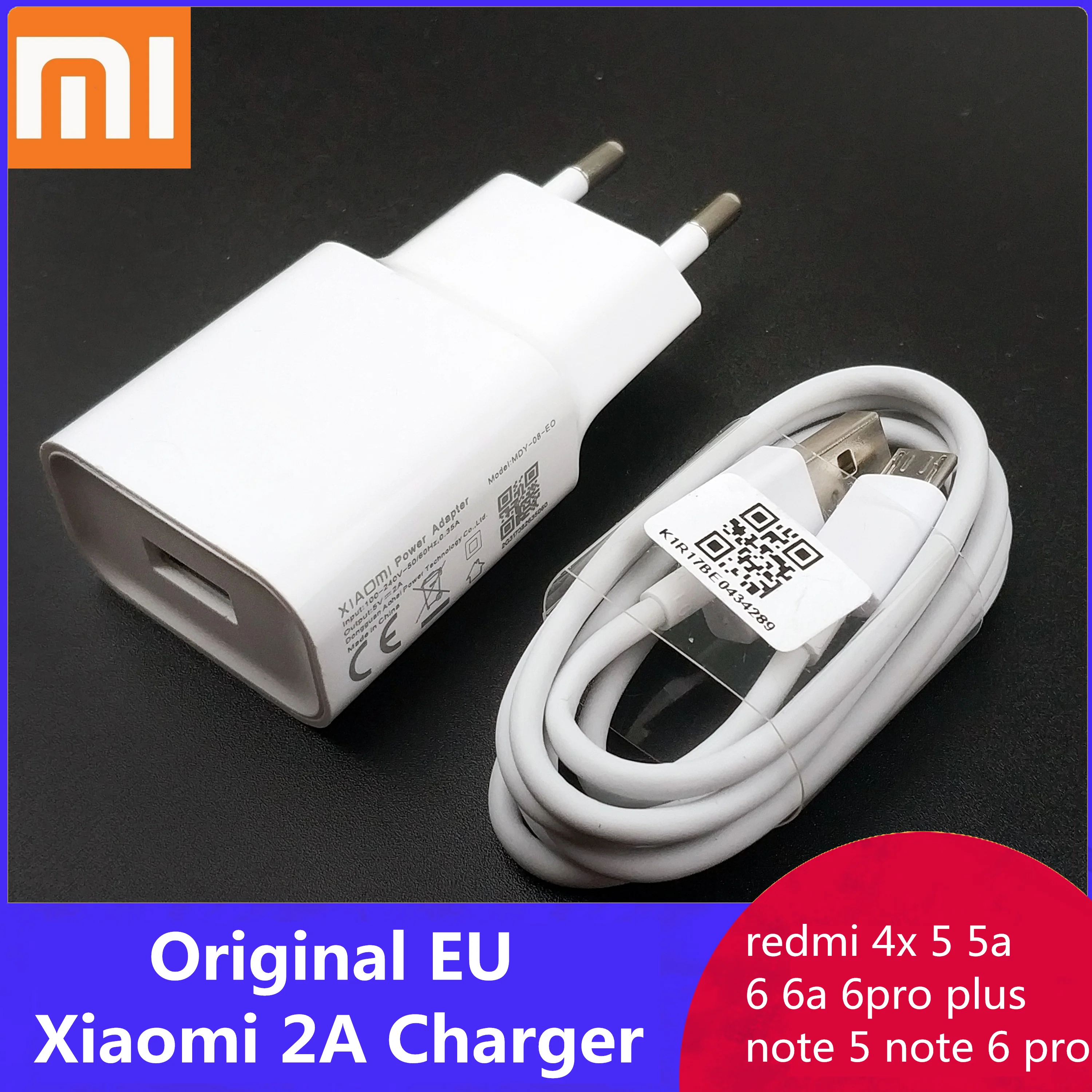 Original Xiaomi redmi note 6 pro Charger 2A EU wall charge power adapter for redmi 4x 5 5a 6 6a 6pro plus note 5 note 6 pro
Original Xiaomi redmi note 6 pro Charger 2A EU wall charge power adapter for redmi 4x 5 5a 6 6a 6pro plus note 5 note 6 pro