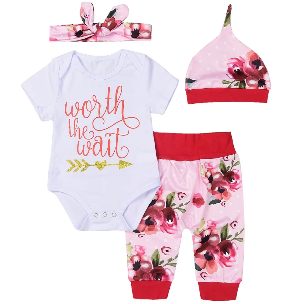 2019 New 4pcs Set Cute Baby Girl Clothes Summer Outfit Floral Bodysuit Romper Pants Hat Headband Photo Shoot Costume for Baby
2019 New 4pcs Set Cute Baby Girl Clothes Summer Outfit Floral Bodysuit Romper Pants Hat Headband Photo Shoot Costume for Baby