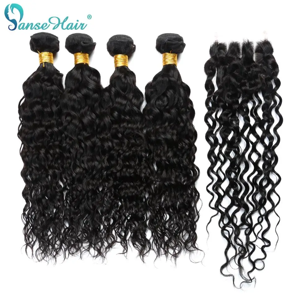 Water Wave 4 Bundles With Closure Natural Black 1B Human Hair Malaysian Hair Bundles With Closure Panse Hair Non Remy Weave
Water Wave 4 Bundles With Closure Natural Black 1B Human Hair Malaysian Hair Bundles With Closure Panse Hair Non Remy Weave