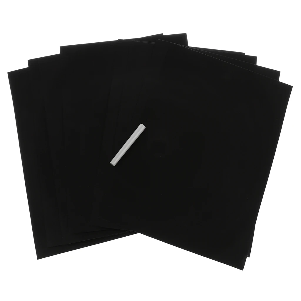 8 pcs Removable Chalk Board Blackboard Vinyl Wall Sticker Decal Chalkboard 20x30cm with 1 Chalk included for Kitchen Menu
8 pcs Removable Chalk Board Blackboard Vinyl Wall Sticker Decal Chalkboard 20x30cm with 1 Chalk included for Kitchen Menu