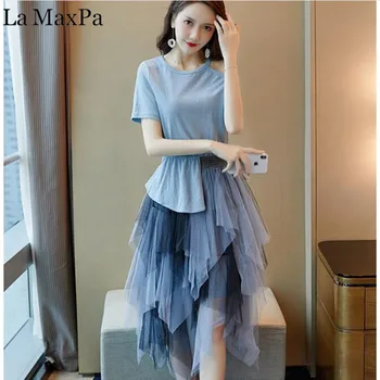 La MaxPa Mesh stitching irregular dress Fashion O Neck Midi Dress 2019 New Arrival Summer Causal ladies dresses vestido festa
La MaxPa Mesh stitching irregular dress Fashion O Neck Midi Dress 2019 New Arrival Summer Causal ladies dresses vestido festa