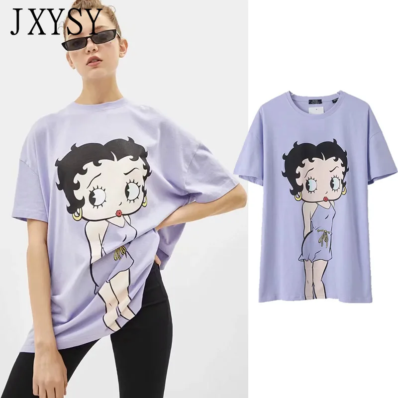 JXYSY 2019 summer t-shirt women england style cartoon character Printing cotton short sleeve length woven t shirt women tops
JXYSY 2019 summer t-shirt women england style cartoon character Printing cotton short sleeve length woven t shirt women tops