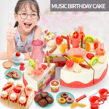 DIY 61 pcs Children simulation electric birthday cake toys with music glowing singing baby cutting cake kids kitchen toys sets
DIY 61 pcs Children simulation electric birthday cake toys with music glowing singing baby cutting cake kids kitchen toys sets