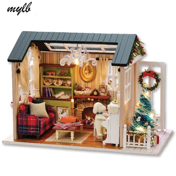 drop shipping Doll House Miniature DIY Dollhouse With Furnitures Wooden House Toys For Children Holiday Times
drop shipping Doll House Miniature DIY Dollhouse With Furnitures Wooden House Toys For Children Holiday Times