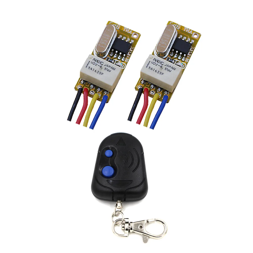 DC3.5V 3.6V 3.7V 5V 6V 7.4V 9V 12V Micro Wireless Remote Switch RF Remote Controller Door Curtain Lamp Mini Receiver Transmitter
DC3.5V 3.6V 3.7V 5V 6V 7.4V 9V 12V Micro Wireless Remote Switch RF Remote Controller Door Curtain Lamp Mini Receiver Transmitter