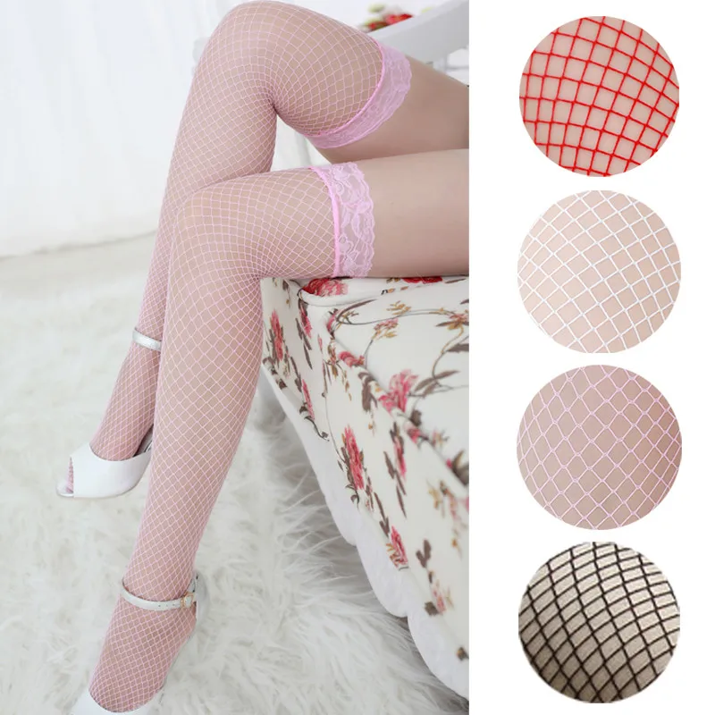 Stockings Female Fashion Sexy Lingerie Woman Ladies Lace Fishnet Thigh High Charming Alluring Meias Soxs M#8 | Женская одежда