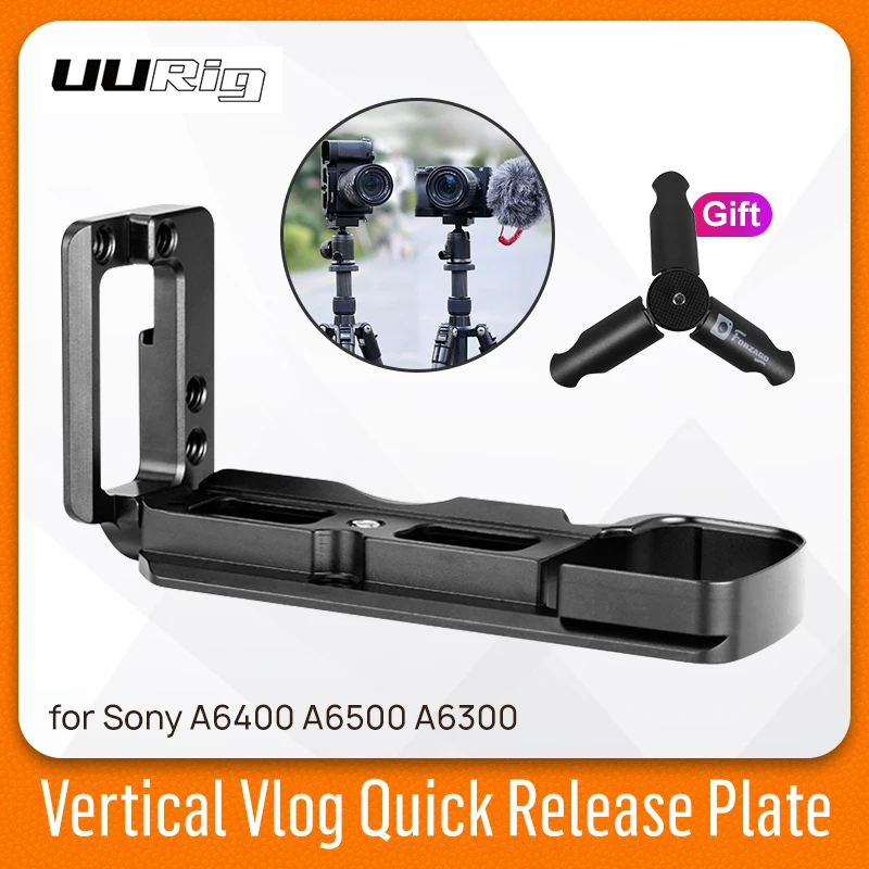 Vertical Vlog Quick Release Plate for Sony A6400 A6500 A6300 Vlogging L Plate Bracket with Arca Style Cold Shoe for Microphone
Vertical Vlog Quick Release Plate for Sony A6400 A6500 A6300 Vlogging L Plate Bracket with Arca Style Cold Shoe for Microphone