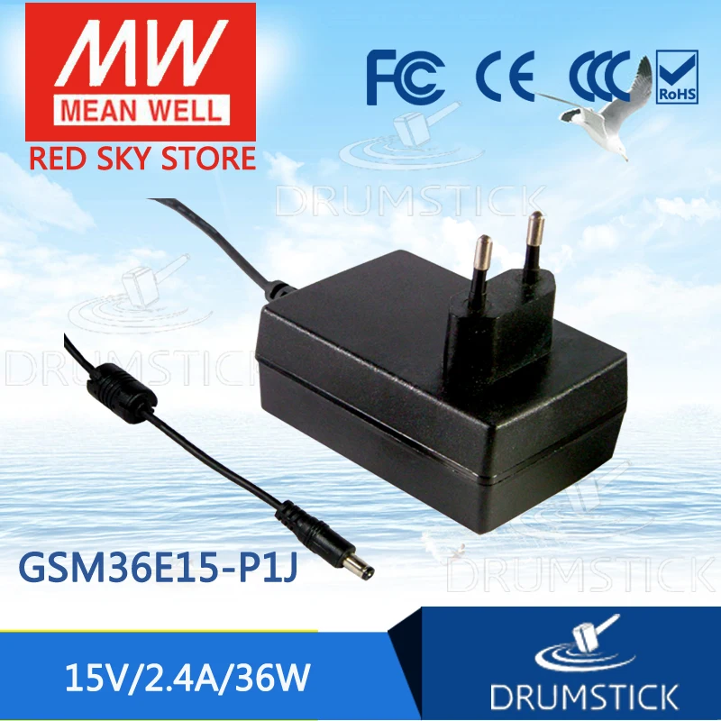 

MEAN WELL GSM36E15-P1J 5V 2.4A meanwell GSM36E 15V 36W AC-DC High Reliability Medical Adaptor