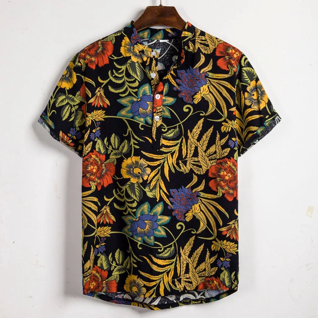 Men Summer Mens Ethnic Short Sleeve Casual Cotton Linen Printing Hawaiian Shirt Blouse Men Shirt Camisa Masculina
Men Summer Mens Ethnic Short Sleeve Casual Cotton Linen Printing Hawaiian Shirt Blouse Men Shirt Camisa Masculina
