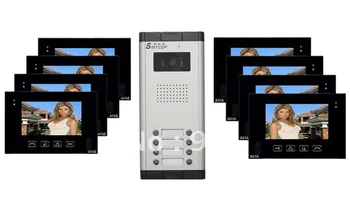 Home intercom system for multi-building 7"color video door phone/doorphone HD IRcamera with 8 buttons for 8-apartments
Home intercom system for multi-building 7"color video door phone/doorphone HD IRcamera with 8 buttons for 8-apartments