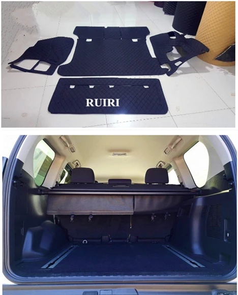 

Полный Комплект ковриков для багажника автомобиля + ковриков для задней двери для Toyota Land Cruiser Prado 150, 5 сидений, 2022-2018, прочные коврики для багажника, коврик для груза
