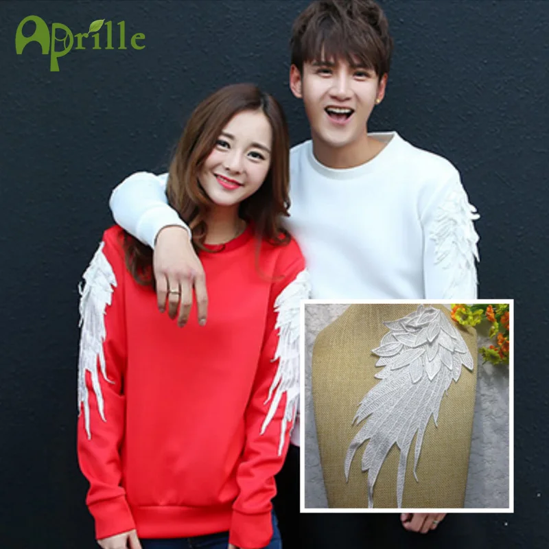 1 pair 3d white wing embroidery patch for clothes sew on clothing dress garment accessories diy applique sticker badges patches
1 pair 3d white wing embroidery patch for clothes sew on clothing dress garment accessories diy applique sticker badges patches
