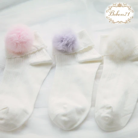 Princess sweet lolita socks BOBON21 exclusive design rabbit hair ball Lace cotton socks White/pink/purple AC1275 DW2-1
Princess sweet lolita socks BOBON21 exclusive design rabbit hair ball Lace cotton socks White/pink/purple AC1275 DW2-1