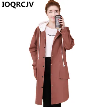 2019 Spring Autumn Long Trench Coat Women Casual Single-breasted Thin Windbreaker Female Loose Hooded Overcoat Outerwear L301
2019 Spring Autumn Long Trench Coat Women Casual Single-breasted Thin Windbreaker Female Loose Hooded Overcoat Outerwear L301