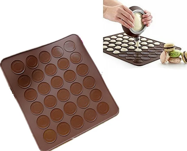 New 2015 30-cavity Silicone Pastry Cake Macaron Macaroon Oven Baking Mould Sheet Mat
New 2015 30-cavity Silicone Pastry Cake Macaron Macaroon Oven Baking Mould Sheet Mat