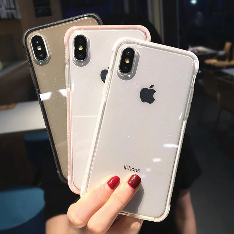 Glitter Powder Phone Case For iPhone X XR XS Max 8 7 Plus 6 6S Plus Transparent Soft TPU Shockproof Shining Back Cover
Glitter Powder Phone Case For iPhone X XR XS Max 8 7 Plus 6 6S Plus Transparent Soft TPU Shockproof Shining Back Cover