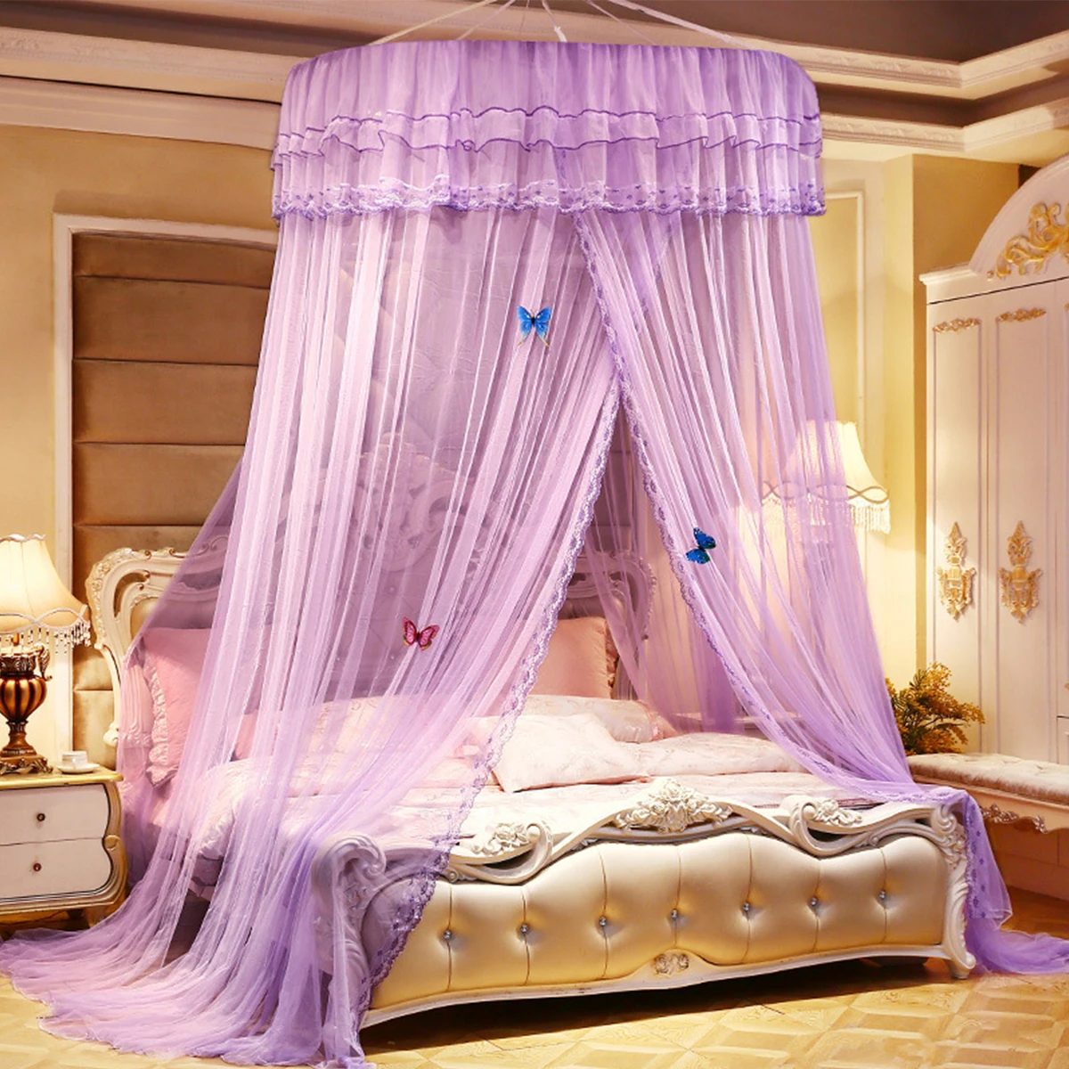 yazi Elegant Mosquito Net Bed Queen King Canopy Single Double Bed Circular Repellent Tent Insect Reject Canopy Bed Curtain
yazi Elegant Mosquito Net Bed Queen King Canopy Single Double Bed Circular Repellent Tent Insect Reject Canopy Bed Curtain