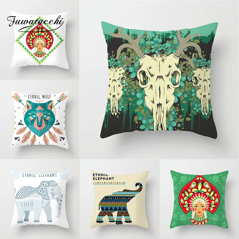 Fuwatacchi Indian Style Animal Cushion Cover Elephant Printed Pillow Cover For Home Sofa Chair Decorative Pillow Case 45 * 45 cm
Fuwatacchi Indian Style Animal Cushion Cover Elephant Printed Pillow Cover For Home Sofa Chair Decorative Pillow Case 45 * 45 cm