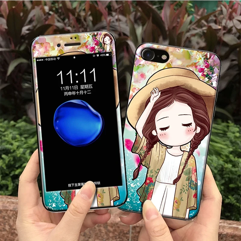 Screen Protector Case for iPhone XS MAX XR X 8 7 6S PLUS 5 5S front Toughened glass membrane and TPU back Coloured drawing Cover
Screen Protector Case for iPhone XS MAX XR X 8 7 6S PLUS 5 5S front Toughened glass membrane and TPU back Coloured drawing Cover