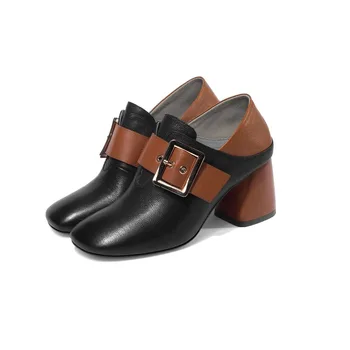 Luxury brand-name first layer cowhide two deep mouth women's single shoes 2019 belt buckle leather high-heeled shoes women
Luxury brand-name first layer cowhide two deep mouth women's single shoes 2019 belt buckle leather high-heeled shoes women