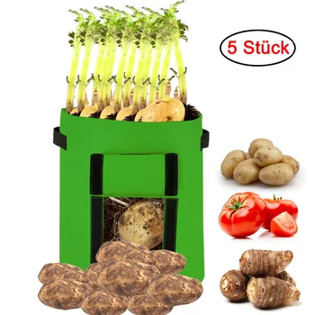 5Pcs/set S Size 18L 23D*28H Planting Bag Strawberry Tomato Potato Grow Bag Planter Pot Root Pouch Growing Garden Supplies
5Pcs/set S Size 18L 23D*28H Planting Bag Strawberry Tomato Potato Grow Bag Planter Pot Root Pouch Growing Garden Supplies