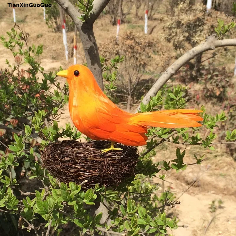 about 16cm orange colour simulation bird hard model polyethylene&feathers bird with nest handicraft garden decoration gift s1081
about 16cm orange colour simulation bird hard model polyethylene&feathers bird with nest handicraft garden decoration gift s1081