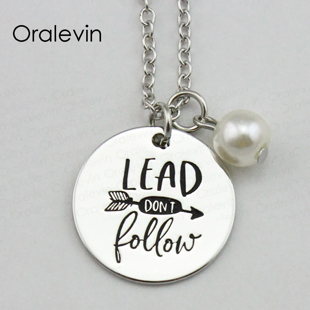 LEAD DON'T FOLLOW Inspirational Hand Stamped Engraved Custom Pendant Female Charms Necklace Gift Jewelry,10Pcs/Lot, #LN1803
LEAD DON'T FOLLOW Inspirational Hand Stamped Engraved Custom Pendant Female Charms Necklace Gift Jewelry,10Pcs/Lot, #LN1803